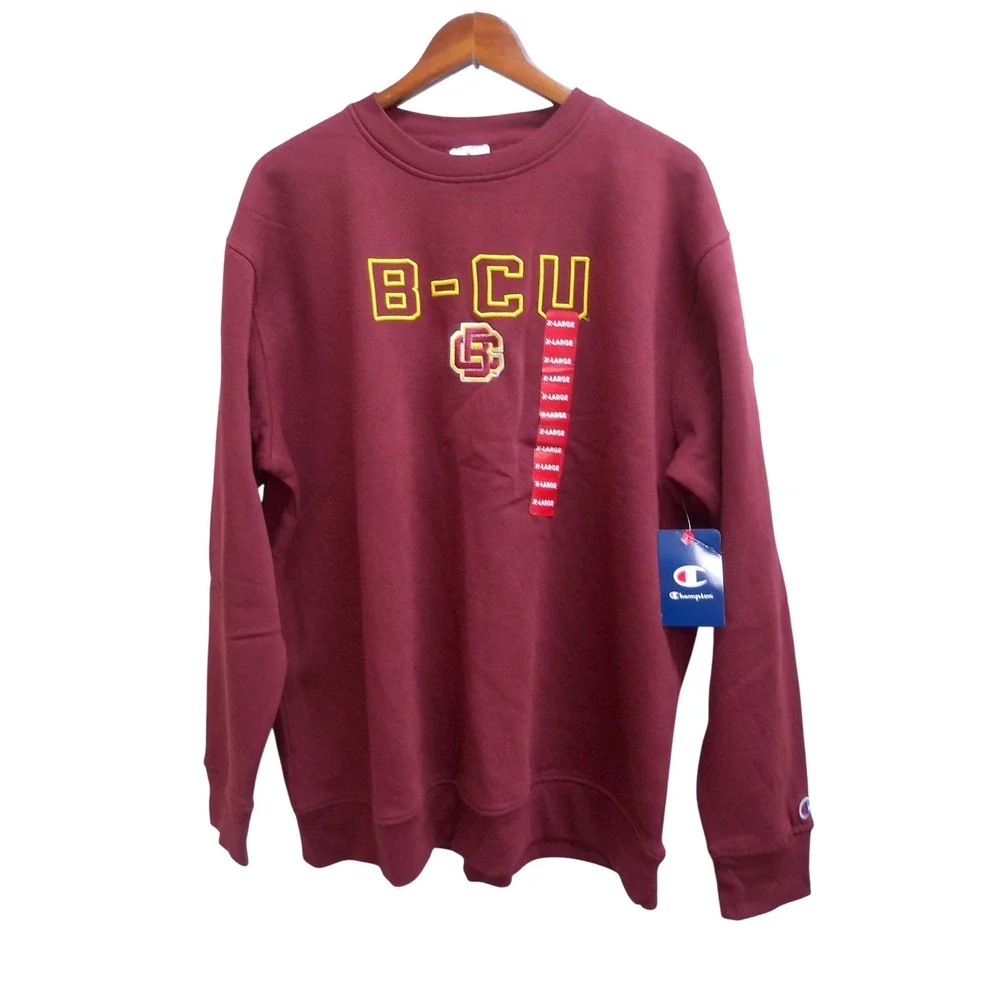 B-CU Champion Maroon Crew Neck Pullover Sweatshirt Mens‎ XL / #9131